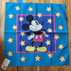 Vintage Mickey Mouse Walt Disney Company Licensed Bandana NWT 90’s